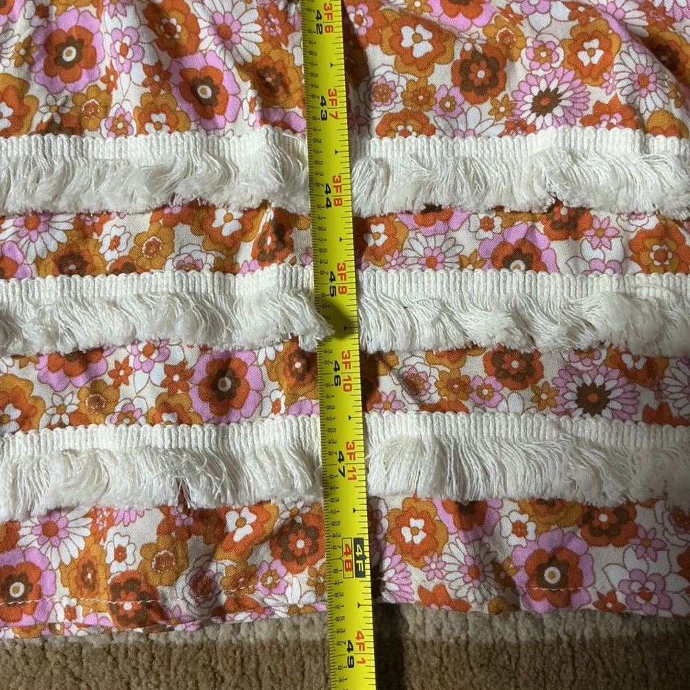 Piper & Scoot Exclusive Cottagecore Floral Smocked Dress Fringe XL PSD3518C - Picture 3 of 8